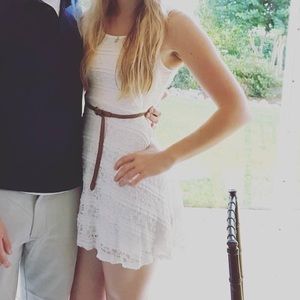 White Lace Look Dress